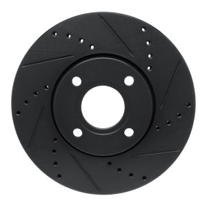 Ford Ecosport Brake Rotor (1) - Front Right - R1 Concepts - Drilled & Slotted - Black - `13-`16